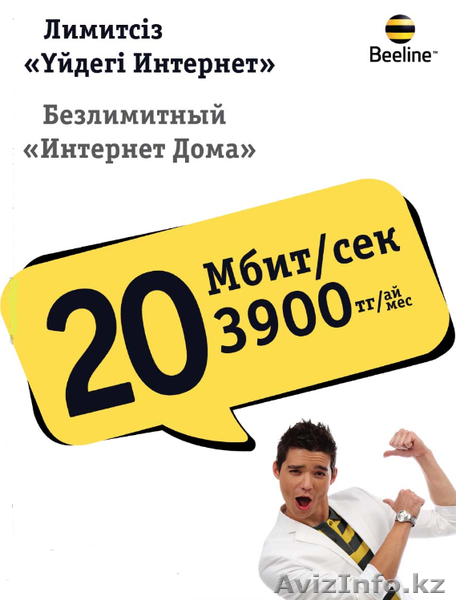 Подключение к безлимитному проводному Интернету Билайн - Изображение #1, Объявление #432929