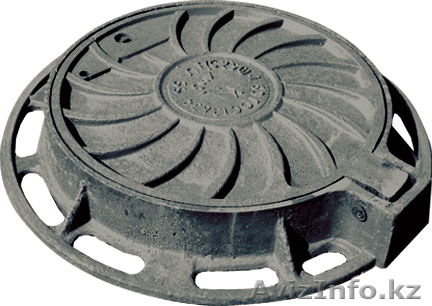 Люк чугунный канализационный, тип "Т" с шарниром и замком, 25 тн. - Изображение #1, Объявление #1573350