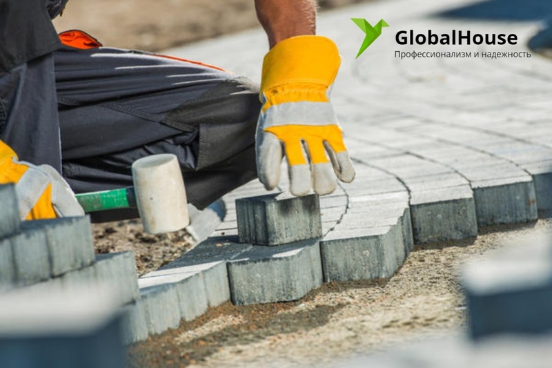 Строительная компания ТОО «GlobalHouse» производит работы по укладке брусчатки - Изображение #1, Объявление #1680953