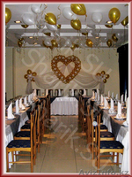 Свадебное сердце из шаров, украшения бутылок шампанского для молодоженов - Изображение #3, Объявление #653276