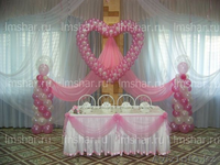 Свадебное сердце из шаров, украшения бутылок шампанского для молодоженов - Изображение #4, Объявление #653276