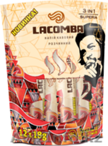 Напиток кофейный раствор.Lacomba Superia 3*1/пак.(стик12*18г) - Изображение #3, Объявление #1134180