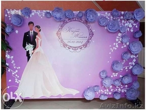 Пресс стена, Press Wall, 3D баннер на свадьбу, праздники/сотрудничество - Изображение #2, Объявление #1320185