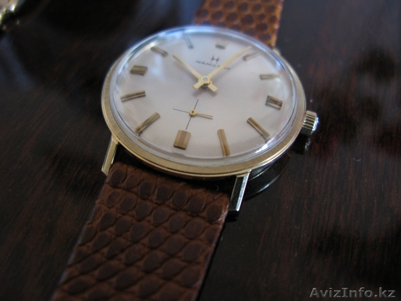 Коллекционные, мужские, золотые 14 kt наручные часы Hamilton (Швейцария) - Изображение #1, Объявление #264434