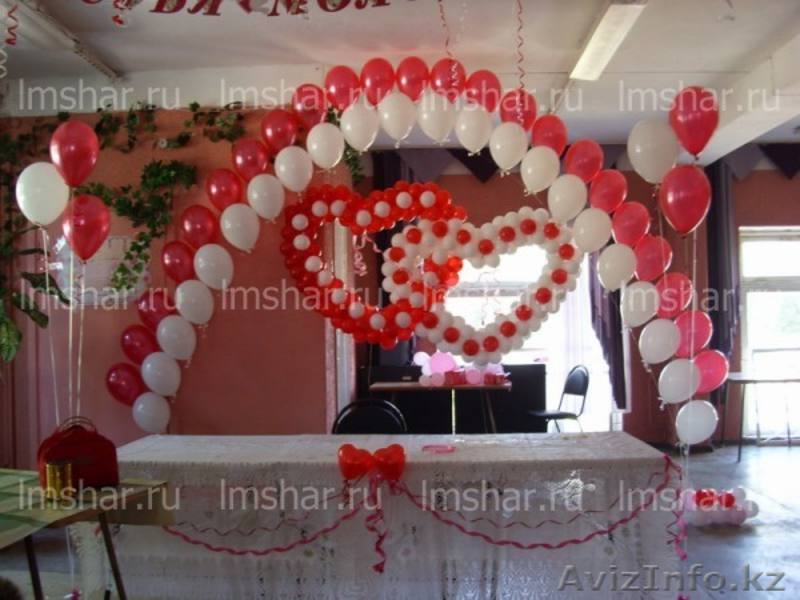 Свадебное сердце из шаров, украшения бутылок шампанского для молодоженов - Изображение #5, Объявление #653276