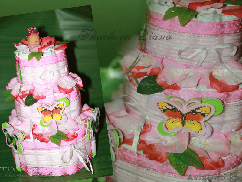 Изготовление тортов из памперсов, пеленок, полотенчиков - Изображение #3, Объявление #276786