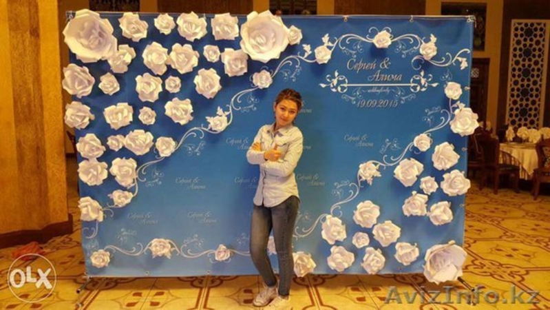 Пресс стена, Press Wall, 3D баннер на свадьбу, праздники/сотрудничество - Изображение #1, Объявление #1320185