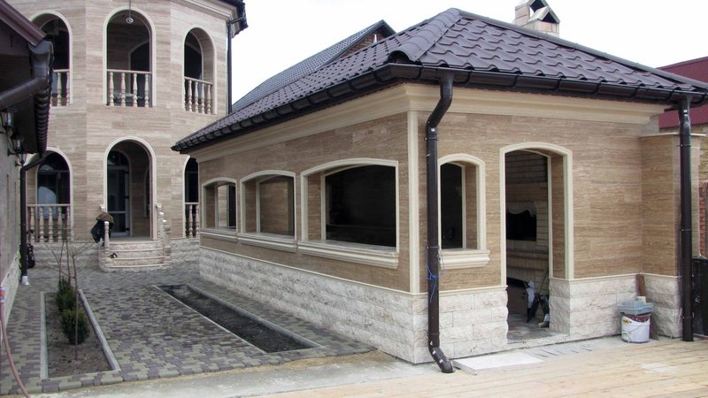 Облицовка фасадов травертином, гранитом и мрамором. - Изображение #1, Объявление #1659387