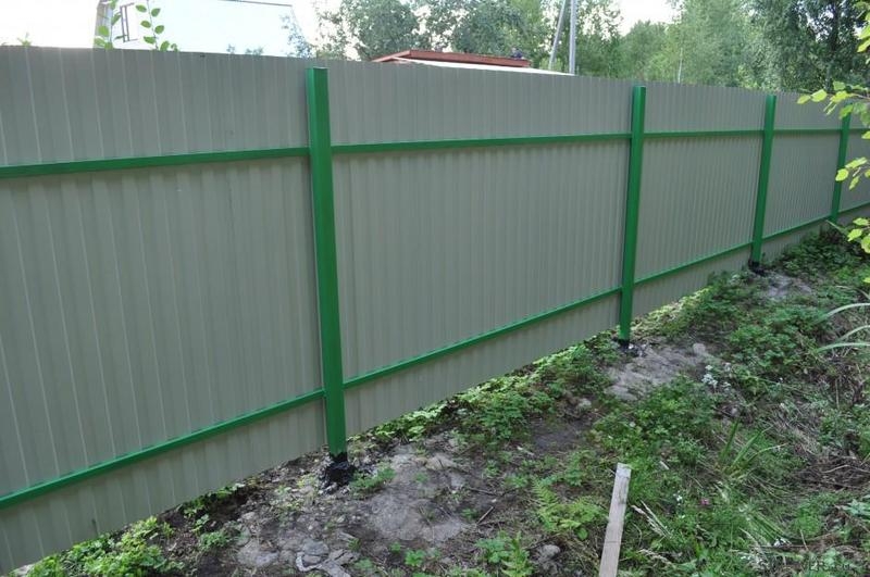 Монтаж забора из проф. листа под ключ. - Изображение #3, Объявление #1659391