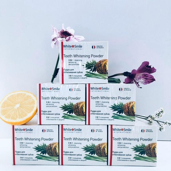 Отбеливающая пудра для зубов 3в1 со вкусом "Ананаса" от White&Smile - Изображение #2, Объявление #1668799